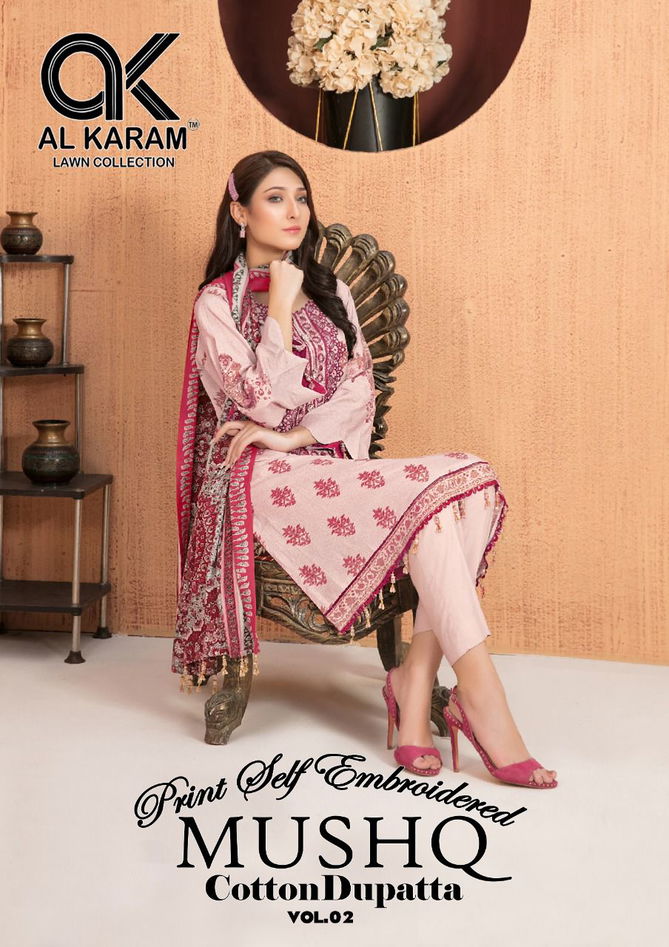 Al Karam Mushq Vol 2 Wholesale Karachi Cotton Dress Material Catalog
